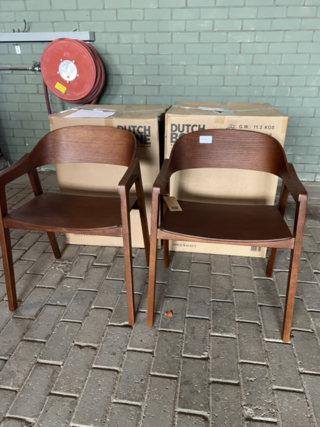 6x Eetkamerstoel Dutchbone, Westlake, Walnoot